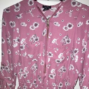 Pink Floral Blouse
